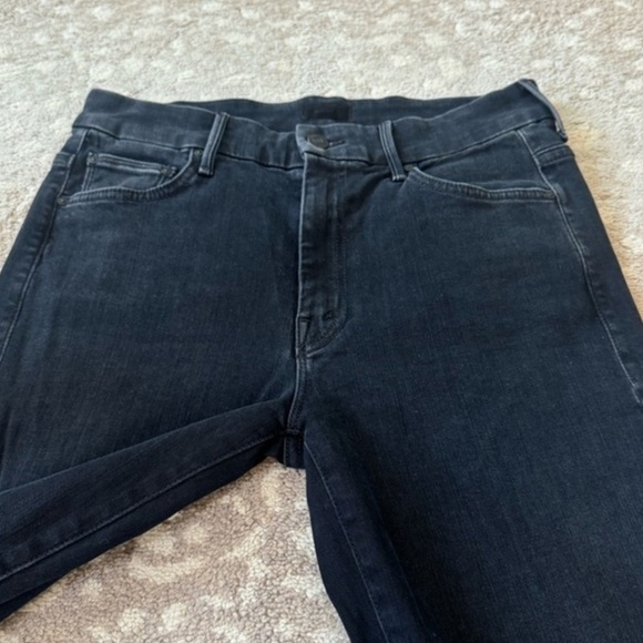 MOTHER The High Waisted Looker Embroidered‎ Washed Black Blackbird Jeans 27 - Picture 5 of 10